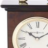 Howard Miller Berkley Table Clock - Roman Numerals Walnut Wood Finish Desk Clock- Vintage Mantel Clock with Brass Handle - Silent Quartz Movement Desk Clocks for Home, Office, Bedroom, Living Room view 3