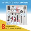 Dial Industries Expandable Silverware, Utensil and Cutlery Kitchen Drawer Organizer Tray, Extra Wide view 3