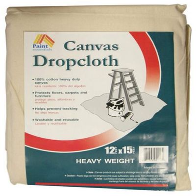 Paint Essentials 12-Feet x 15-Feet Canvas Drop Cloth HW1215