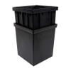 NDS 1216 Catch Basin Riser for 12 Inch Square Catch Basin Drain and 12 Inch Low-Profile Adapter Drain, Black view 3