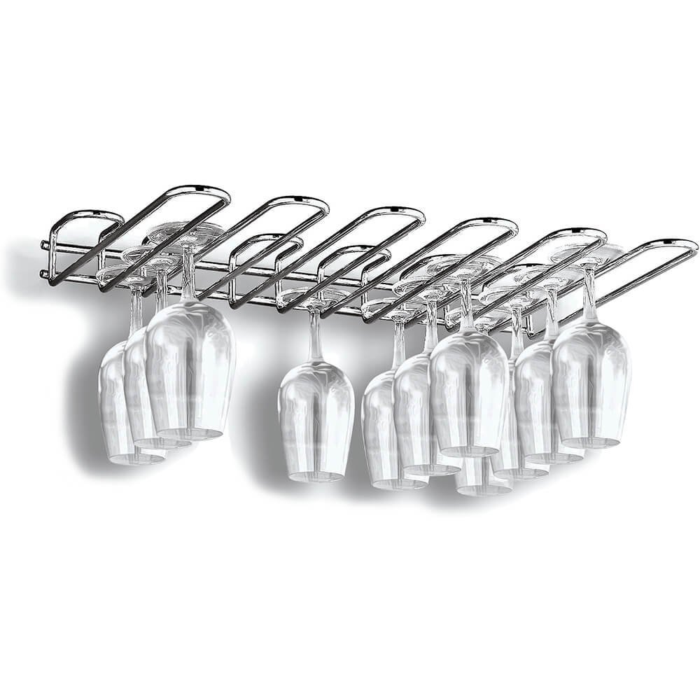 Paderno World Cuisine Chromed Steel Glass Rack, Ceiling Mounted