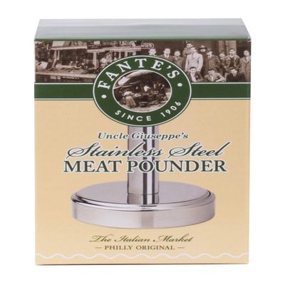 Fantes Meat Pounder, Stainless Steel, 5-Inches Tall with 3.25-Inch Pounding Surface, The Italian Market Original since 1906, 1 EA