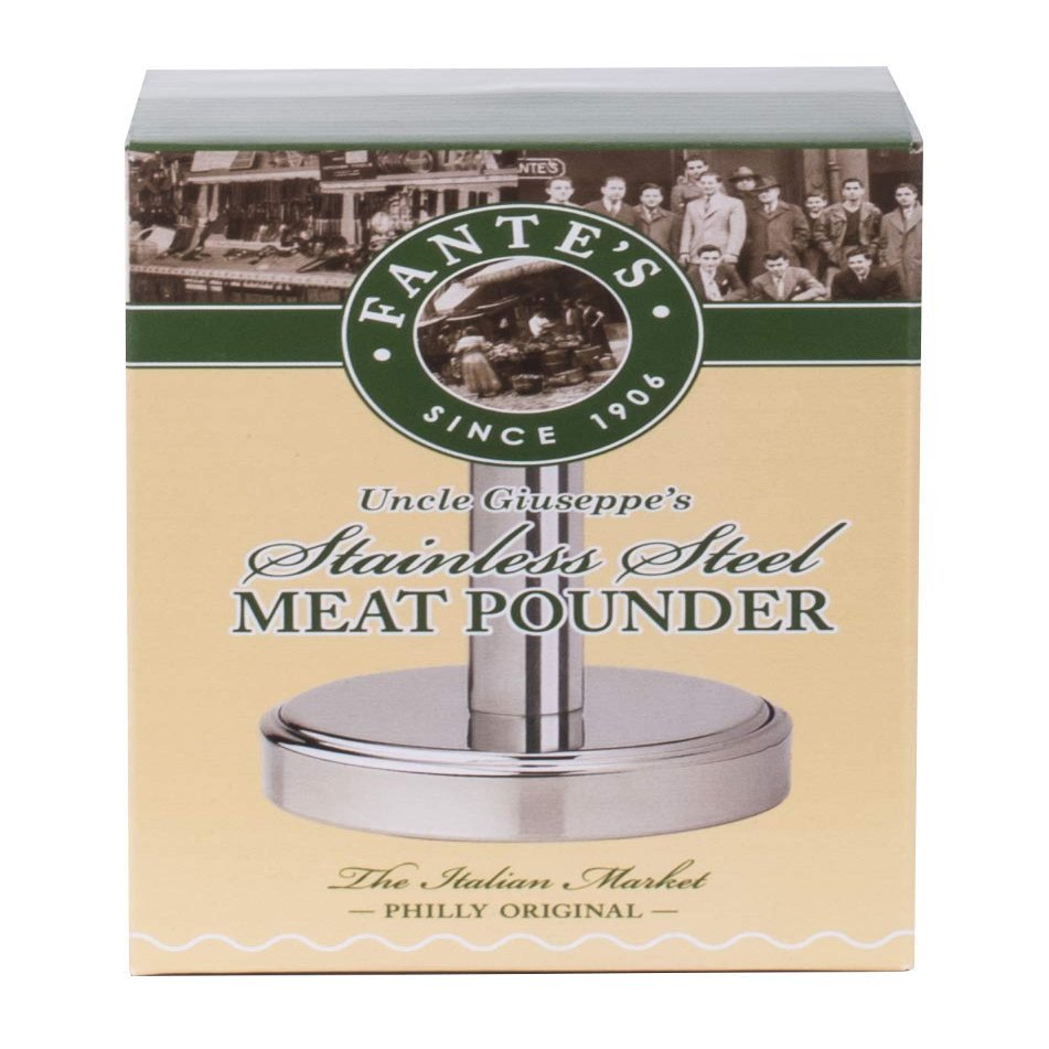 Fantes Meat Pounder, Stainless Steel, 5-Inches Tall with 3.25-Inch Pounding Surface, The Italian Market Original since 1906, 1 EA