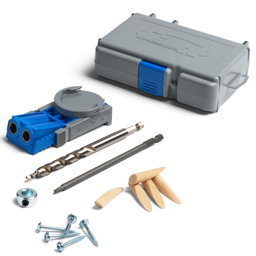 Kreg R3 Jr. Pocket-Hole Jig System - Portable Kreg Pocket-Hole Jig - Easy Clamping & Adjusting - Includes Positioning Sliders - For Materials 1/2" to 1 1/2" Thick