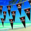 Pirate Banner - Pirate Pennant - 100 ft Jolly Roger Flag - 1 Piece - Pirate Party Decorations - Pirate Decor - Pirate Birthday Party Decorations - Skull Party - Pennants - Hanging Dcor view 3