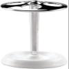 iDesign York Ceramic and Steel Divided Toothbrush Stand - 3.25" x 5", White/Chrome view 1