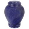 Cobalt Marble Cremation Urn by Silverlight Urns, Blue Stone Funeral Urn- Vase Shaped with Lid, 10.25 Inches Tall view 1