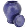 Cobalt Marble Cremation Urn by Silverlight Urns, Blue Stone Funeral Urn- Vase Shaped with Lid, 10.25 Inches Tall view 2