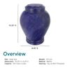 Cobalt Marble Cremation Urn by Silverlight Urns, Blue Stone Funeral Urn- Vase Shaped with Lid, 10.25 Inches Tall view 4