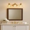Hinkley Plantation Medium Three Light Bath Vanity - Pineapple Motif, 1-Light, Clear Optic Glass, Brass - Burnished Brass Finish view 2