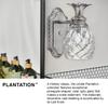Hinkley Plantation Medium Three Light Bath Vanity - Pineapple Motif, 1-Light, Clear Optic Glass, Brass - Burnished Brass Finish view 4
