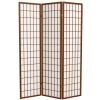 Red Lantern 6 ft. Tall Window Pane Shoji Screen - Walnut - 3 Panels view 1