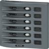Blue Sea Systems 4376 WeatherDeck 12V DC Waterproof Circuit Breaker Panel - Gray, 6 Positions view 1
