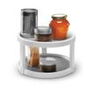 madesmart 10" Two-Level Turntable, Tiered Spinning Organizer for Spices, Lazy Susan Organizer, Condiments & Pantry Items, Non-Slip Lining, Easy to Clean, White view 2