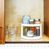 madesmart 10" Two-Level Turntable, Tiered Spinning Organizer for Spices, Lazy Susan Organizer, Condiments & Pantry Items, Non-Slip Lining, Easy to Clean, White view 3