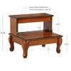 Powell Mimi Attic Cherry Wooden Bed Steps view 2