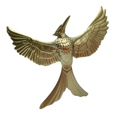 Hallmark Mockingjay Ornament 2015 - Movie Themed Hanging Ornament - Gold, Glass with Gold Finish - Christmas