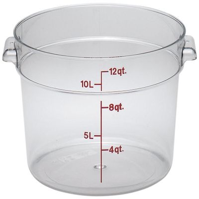 Cambro RFSCW12135 Round Storage Container, Clear, 12 Quart