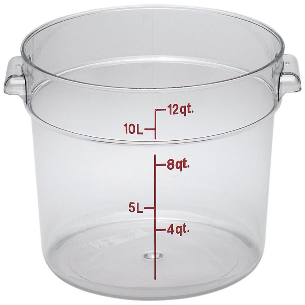 Cambro RFSCW12135 Round Storage Container, Clear, 12 Quart