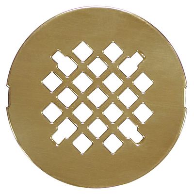 Jones Stephens 4-1/4" Polished Brass Replacement Strainer, Snap-in