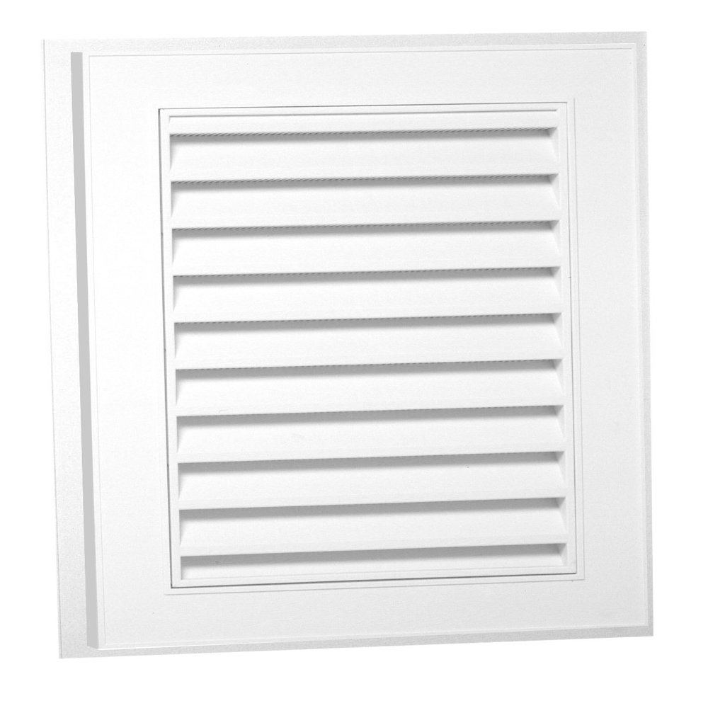 Duraflo 626075-00 Small Rectangular Gable Vent, 12 in W X 18 in H, 44 Sq-in, Polypropylene