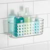 iDesign Hanging Suction Shower Caddy Basket for Bathroom Storage - Clear - Made in USA view 3
