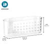 iDesign Hanging Suction Shower Caddy Basket for Bathroom Storage - Clear - Made in USA view 4
