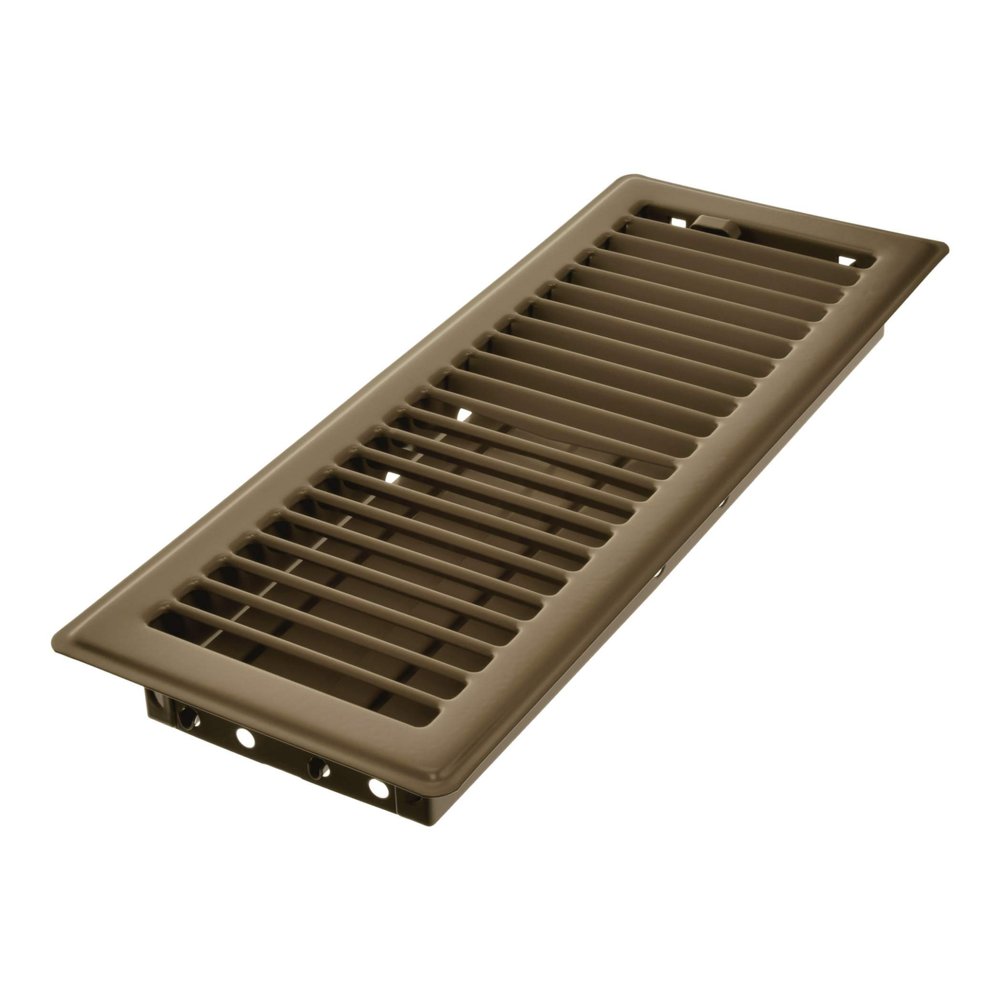 Imperial 4" x 12" Louvered Floor Register, Brown, RG2005