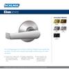 Schlage F40 ELA 626 Elan Door Lever, Bed & Bath Privacy Lock, Satin Chrome view 2