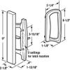Prime-Line C 1131 Sliding Glass Door Handle Set  Replace Old or Damaged Door Handles Quickly and Easily  Black Diecast, Mortise/Hook Style, Fits 3-15/16 Hole Spacing (1 Set) view 2