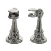Brushed Nickel Victorian Mirror Pivots - Pair view 2