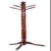 Traditional Twist Deign Cherry Finish Wood Coat Hat Rack Stand view 1