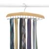 Whitmor Wooden Tie Rack Hanger for Closet, Necktie Holder Organizer with 24 Folding Hooks, 360 Degree Rotating Tie Rack for Men Ties, Belts, Scarves, Tank Tops, Accessories, 1 Pack view 2