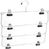 Whitmor 4-Tier Folding Skirt Hanger Chrome / Black view 1