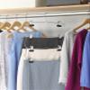 Whitmor 4-Tier Folding Skirt Hanger Chrome / Black view 2