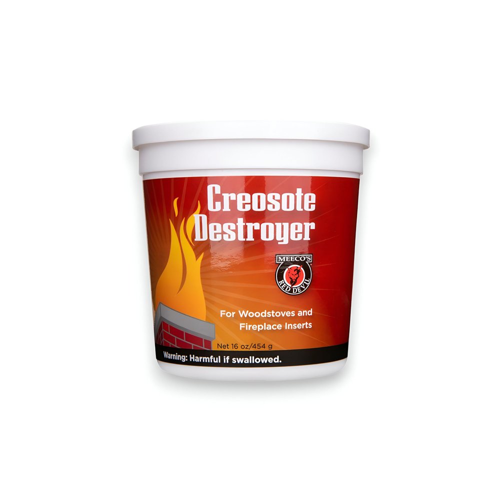 Meeco's Red Devil 14 Powdered Creosote Destroyer - Creosote Remover For Wood stoves & Fireplace Inserts (1 lb) - Made in the USA