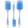 Wilton Easy Flex Silicone Spatula Set - Your Versatile Tools for Mixing, Folding, Scraping, Cooking, Frosting and Serving, Blue, 3-Piece view 1