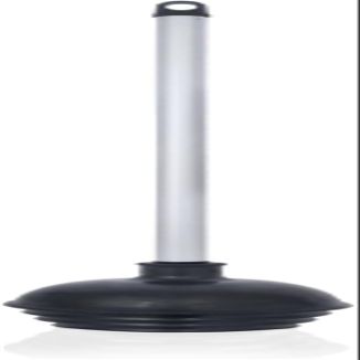 NEIKO 60166A Toilet Plunger with Patented All-Angle Design, Heavy-Duty Toilet Bowl Plunger with Aluminum Handle, Bathroom Necessity, Black, 1-Pack