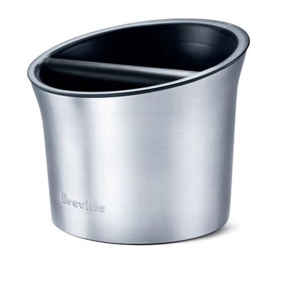 Breville BCB100BSS Knock Box, Espresso Machine Accessory, Large Puck Capacity, Brushed Stainless Steel