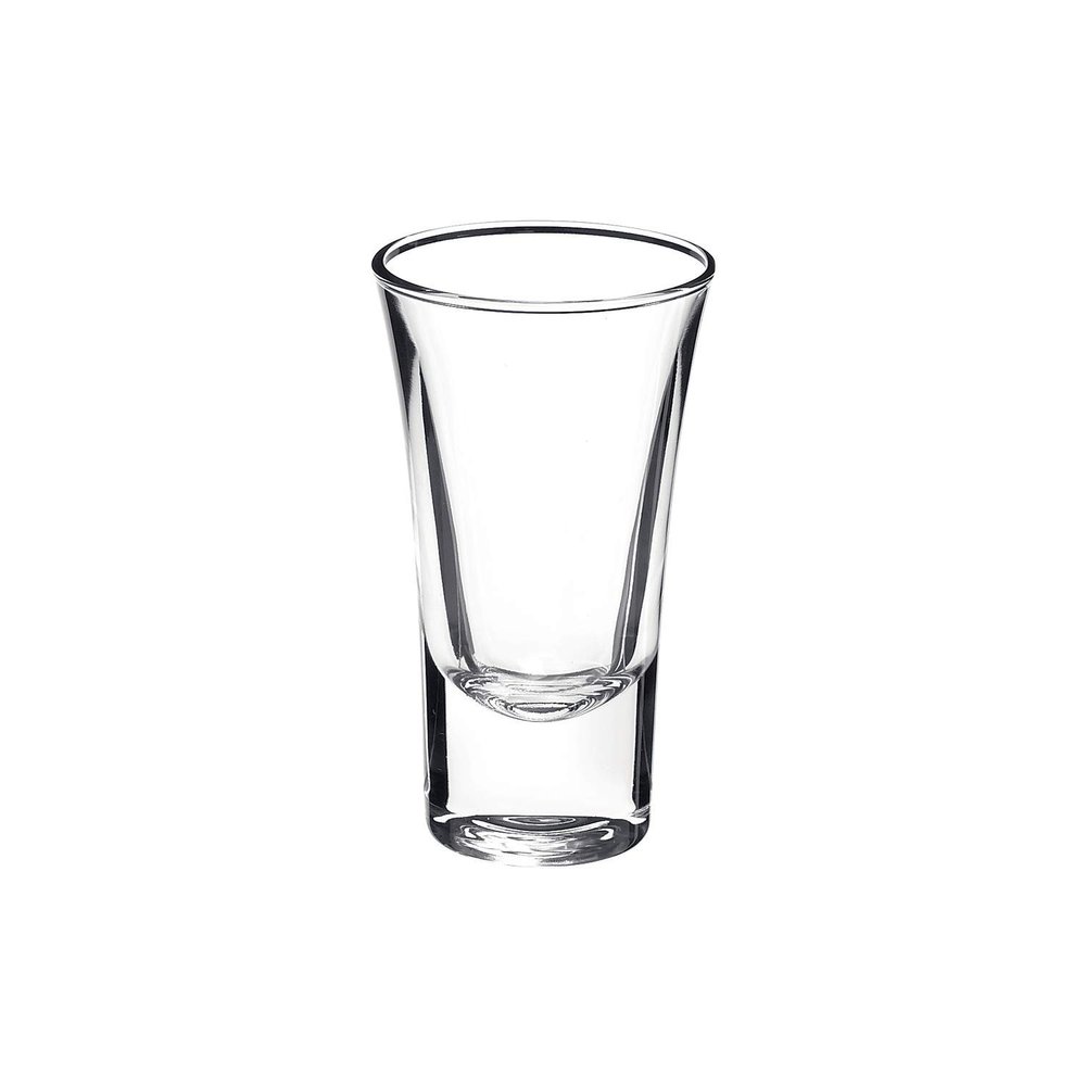 Bormioli Rocco Dublino Collection Shot Glasses - Set of 6 Clear Shot Tumblers With Heavy Base  2-Ounce Shooter Glass For Spirits & Liquors  Classic European Design Drinkware For Bar, Pub & Home Use