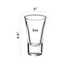 Bormioli Rocco Dublino Collection Shot Glasses - Set of 6 Clear Shot Tumblers With Heavy Base  2-Ounce Shooter Glass For Spirits & Liquors  Classic European Design Drinkware For Bar, Pub & Home Use view 2