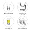 Bormioli Rocco Dublino Collection Shot Glasses - Set of 6 Clear Shot Tumblers With Heavy Base  2-Ounce Shooter Glass For Spirits & Liquors  Classic European Design Drinkware For Bar, Pub & Home Use view 3