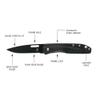 Gerber STL 2.0 EDC Folding Pocket Knife, Lightweight, Hunting, Black, 5.3" view 2