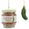 Roman 2-Piece Exclusive Christmas Pickle and Decorated Glass Jar Hanging Ornament, 1.5-Inch view 3