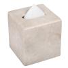 Creative Home Luxury Natural Champagne Marble Tissue Box Cover Heavy-Duty Square Facial Tissue Holder, Hand-Carved for Bathroom Bedroom Living Room, Elegant Durable, Beige, 5.4 x 5.4 x 5.6 H Inch view 1