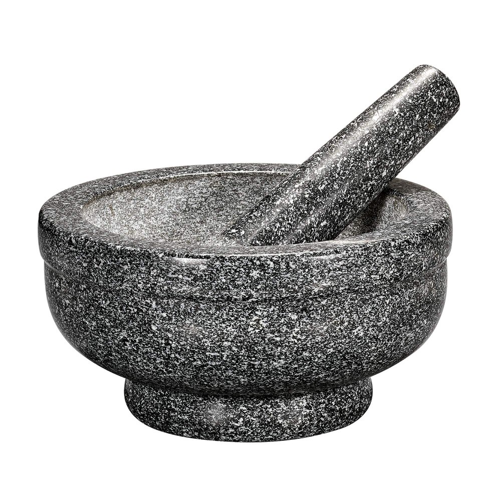 Cilio Granite Giant Mortar And Pestle - 5 x 6.75, 5" x 6.75" - Kitchen Mortar Pestle