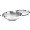 Cuisinart 14-Inch Stir-Fry Pan, Helper Handle and Glass Cover, Chef's Classic Stainless Steel, 726-38H view 1