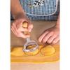 Fantes Ravioli Maker Stamp Set, Round Stamp with Wooden Handle and Fluted Edge, 2.5-Inch, The Italian Market Original since 1906 view 2