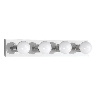 Generation Lighting 4738-05 Center Stage Four-Light Bath or Wall Light Fixture, Chrome Finish