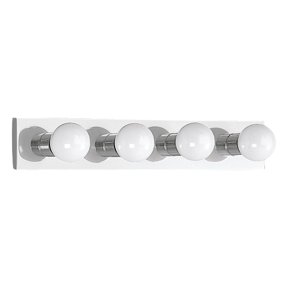 Generation Lighting 4738-05 Center Stage Four-Light Bath or Wall Light Fixture, Chrome Finish